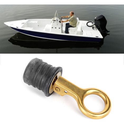 Bouchon de vidange bateau caoutchouc laiton à fermeture rapide, accessoire marin étanche pour trous de 3,2 cm, embout fileté, kit de remplacement nautique (1/5)