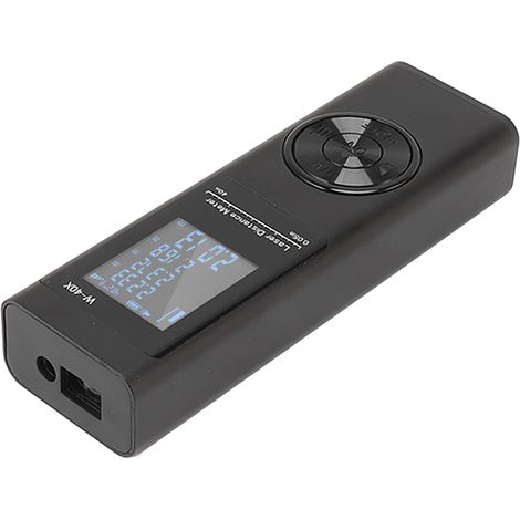 Télémètre laser de haute précision, télémètre portatif rechargeable, portée de 40 mètres (131 pieds), avec niveau à bulle électronique pour la mesure du volume de surface. (1/5)