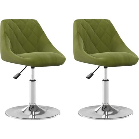 Maison Exclusive - Sedie da Pranzo Girevoli 2 pz Verde Chiaro in Velluto