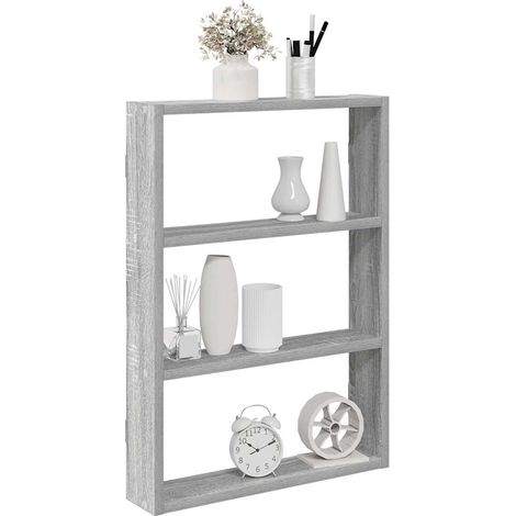 Wandregal Grau Sonoma 43x9x60 cm Holzwerkstoff