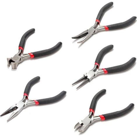 5 Pieces Mini Pinces de Kit d'outils de pinces Petites pinces a fabriquer des perles (1/5)