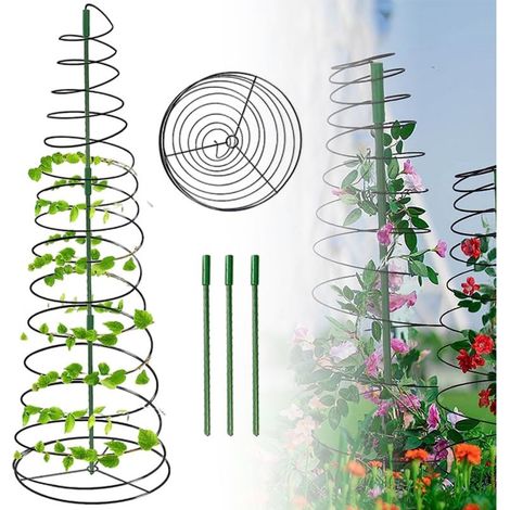 Spiral-shaped climbing plant support, adjustable garden trellis for vines and flowers, climbing plants (1/5)