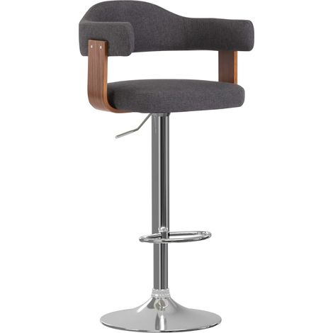 Maison Exclusive - Sgabelli da Bar 2 pz Grigio Scuro in Tessuto e Legno Curvo (1/5)