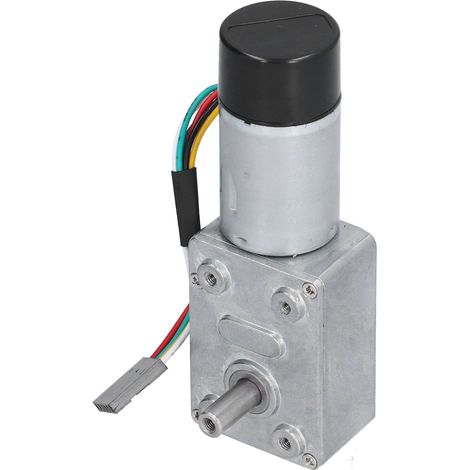 Motoréducteur à encodeur JGY-370, moteur à vis sans fin entièrement métallique, autobloquant, arbre unique, 24 V CC, 40 tr/min