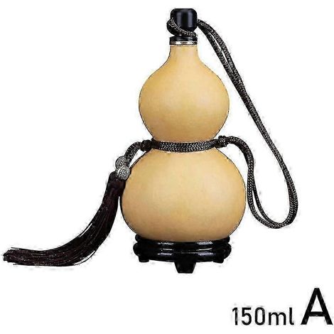 Gourde (150 ml) , bouteille d'eau en calebasse naturelle, calebasse à vin ouverte, petite calebasse sculptée, 500-750 ml (1/5)