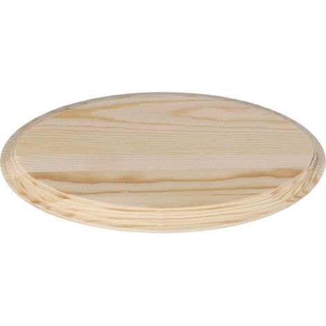 INNSPIRO Pedana in legno di pino massiccio ellisse inf. 36 x 19 cm. sup. 34 x 16 cm. alt. 2,3 cm, INNSPIRO