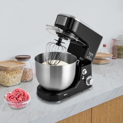 Robot de cocina 3 en 1 5L, amasadora 1800W, máquina para masa, batidora de pie (1/5)