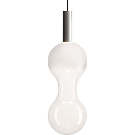 Zafferano Lampada a sospensione Sfer'Otto in Alluminio e vetro borosilicato soffiato a bocca con sorgente LED 8W 2700K dimmerabile a taglio di fase (1/4)