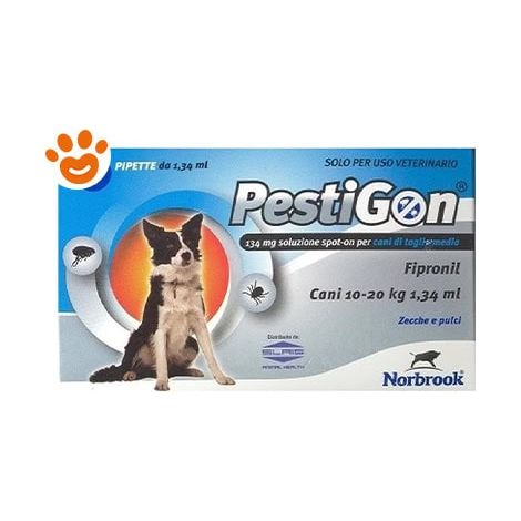 Slais Dog Pestigon per Cani 10 a 20 Kg - Confezione 4 Pipette - Antiparassitari CANE