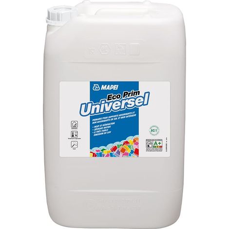 Mapei – Primaire d’adhérence universel 5kg – Séchage rapide multi-supports – Très faibles émissions COV – Application facile rouleau ou brosse