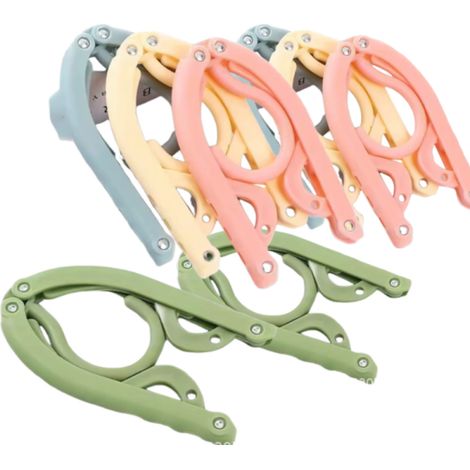 Juego de 30 perchas plegables de plástico antideslizantes para pantalones y ropa interior.
