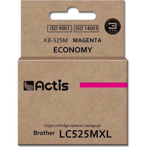 ACTIS KB-525M - Brother LC525M Ersatz-Tintenpatrone, rot, 15ml