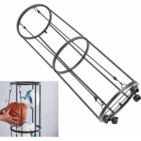 Rollbarer Metallballhalter für Basketball, Football und Volleyball