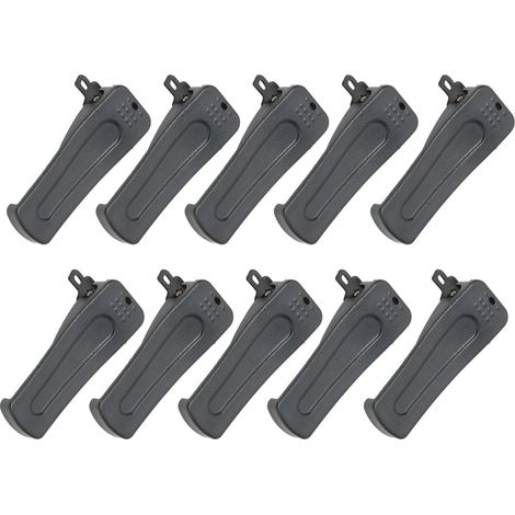 Lot de 10 clips de ceinture de rechange en plastique pour talkie-walkie bidirectionnel Baofeng BF 666S, BF 777S, BF 888S et T 200S (1/5)
