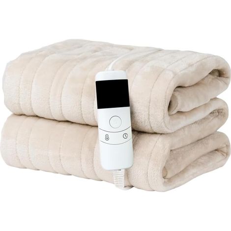 Large Electric Throw Blanket 120cm X 160cm - Fleece Blanket Heated Throws For Adults W/ 10 Heat Settings - Quick Heat And Overheat Protection Heated Throw - Electric Blanket For Sofa Throw