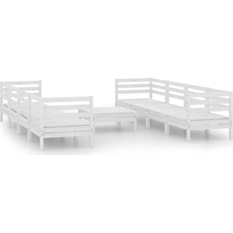 Maison Exclusive - Juego de muebles de jardín 9 piezas madera mac (1/5)