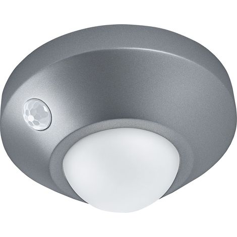 OSRAM Veilleuse/ petite lampe  argentée, capteur de lumière, à piles, blanc froid, 4000 K (1/4)