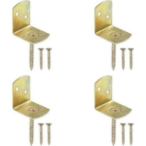 Supports de panneau de clôture 4 pcs Forme en L Métal galvanisé (1/3)