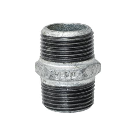 Nipplo in ghisa zincata 2" e 1/2 Maschio Maschio GEBO 280-10G