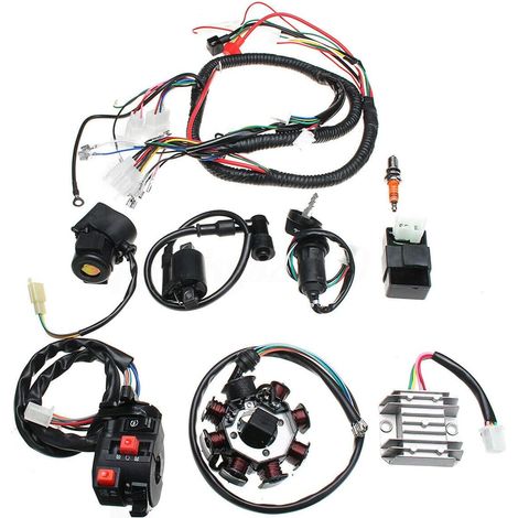 Kit complet de Stator CDI de faisceau de câblage électrique pour ATV QUAD 150/200/250CC (1/5)