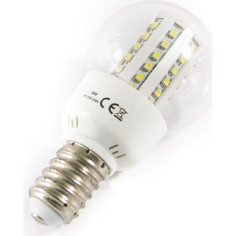 TrAdE Shop Traesio - Lampadina Led Con 60smd E27 E14 9w Lunga Durata - Luce Calda E Fredda - -Bianco Caldo E27-