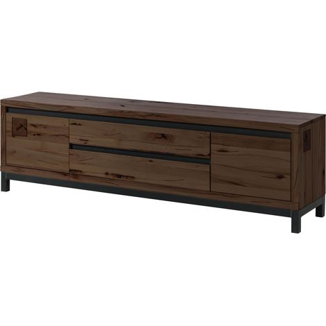 Mobile Tv in legno di faggio 190x40x56 oliato marrone tabacco VILLANDERS 253