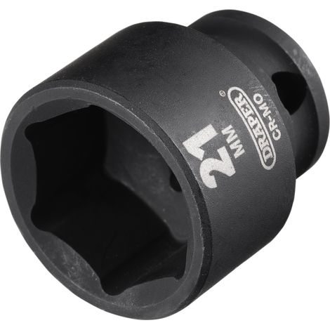Draper 21mm 3/8-Inch Drive Metric Impact Socket for Heavy-Duty Automotive and Mechanical Applications