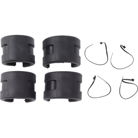 4 Pièces Protège-Cadre Bicyclette, Anneau de Protection en Caoutchouc pour Cadre et Chaîne, Antichoc pour VTT et Vélo de Route Noir (1/5)