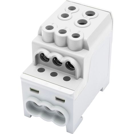Bloque de distribución SDB 200 Al/Cu 80030 SIMBLOCK, gris (1/4)