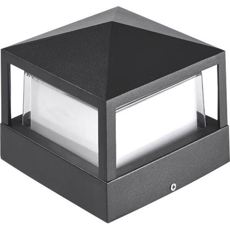 Lampe de Poteau Lampe Pilier Portail Lampe D'exterieur lumiere colonne lampe Villa IP65 etanche Aluminium jardin paysage pelouse porte cloture entree lumier, Blanc Froid Classe energe (1/5)