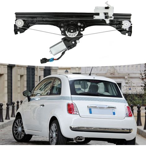 [Fensterhebermotor] + [Motoreinheit] + [68070267AD/68070267AE] + [Links vorne für Fiat 500 2012-2019] (1/5)