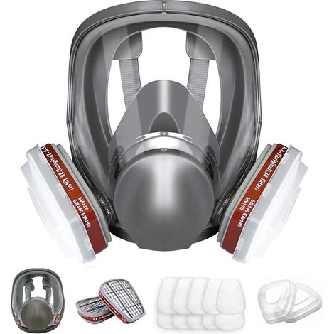 Full face respirator 6800 Full face respirator with filter 6001 for painting,  protection against dust,  chemicals,  polishing,  car spraying,  sanding (1/5)