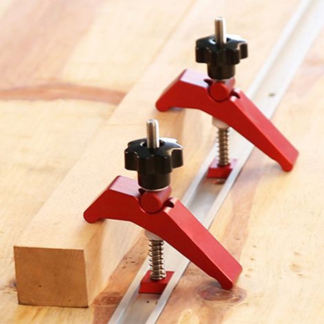 Anschlag für Holzbearbeitungstische aus reiner Aluminiumlegierung, Druckblock-Gleitnut-Befestigungsanschlag (1/5)