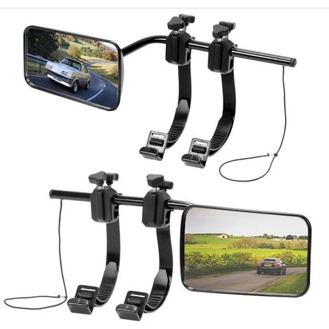 2 universelle Verlängerungen für Wohnmobilspiegel – 120 x 180 mm – faltbar, verstellbar, schwenkbar – verbesserte Sicht – für Wohnwagen