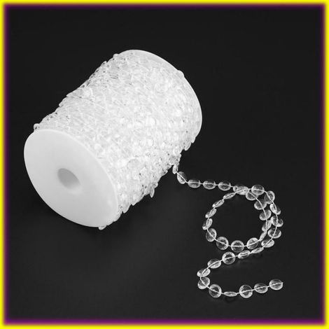 keenso Rideau de perles 30m Acrylique Cristal Comme Fil Perles Rideau Mariage Fête D’anniversaire SG deco suspendre Transparent (1/5)