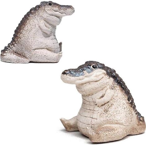 Petite statue d'alligator, ornement de cour, animal, statue d'alligator (1/5)