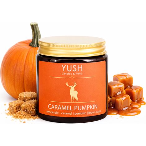 Caramel Pumpkin - vela de soja con aroma a calabaza y caramelo - yush - 120 ml (1/4)