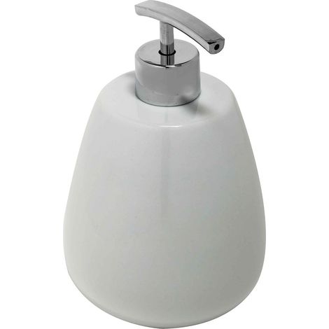 Dispenser Porta Sapone Liquido da Bagno in Porcellana Bianco Gilda Metaform (1/3)