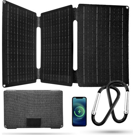 Pannello solare pieghevole da 40 W, 3 A, ricarica rapida, caricatore solare USB-C (1/5)