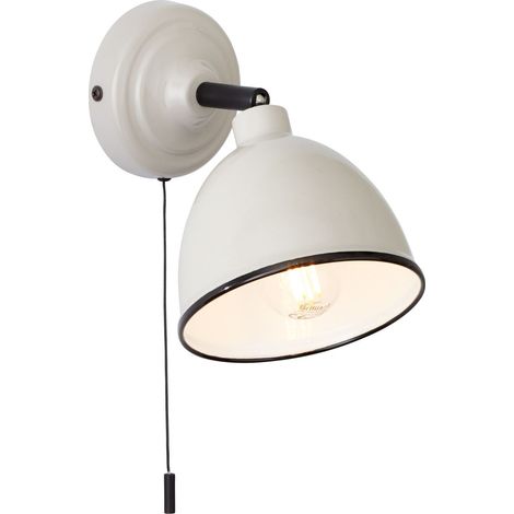 BRILLIANT Lampe Telio Wandleuchte Zugschalter grau/taupe 1x D45, E14, 28W, geeignet für Tropfenlampen (nicht enthalten) Mit Zugschalter (1/5)