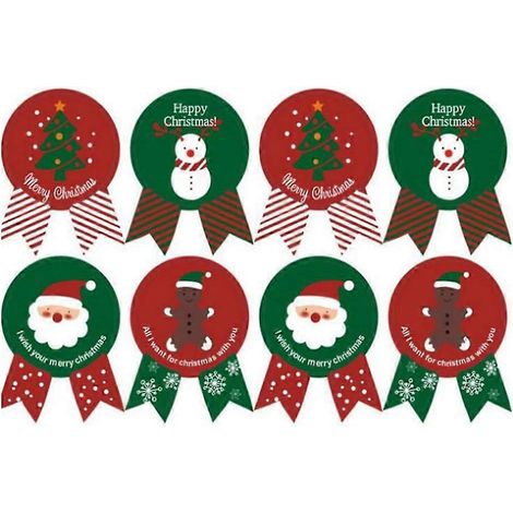 160 autocollants à motifs de Noël, pour enveloppes cadeaux scellées, étiquettes et décorations.