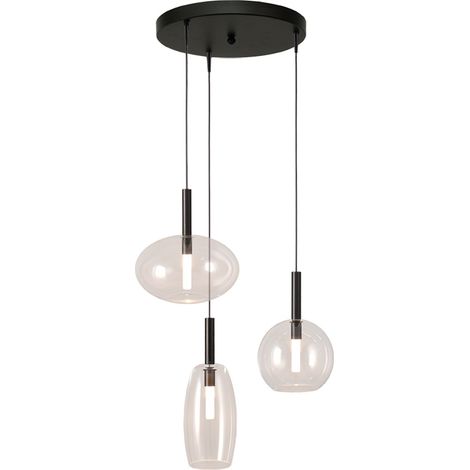 Lampe pendante 3L Vide Lido avec du verre transparent - 2862-05-00-35-3-134 (1/2)