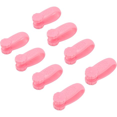 8er-Pack Hand-Akupressur-Clips aus Kunststoff für die Bereiche zwischen Daumen und Zeigefinger zur Linderung von Migräne und Kopfschmerzen (rosa) (1/5)