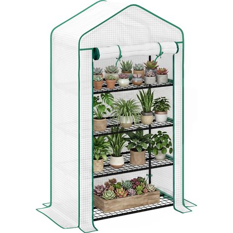 Mini serra 4 ripiani con copertura plastica rinforzata - IROVAMI