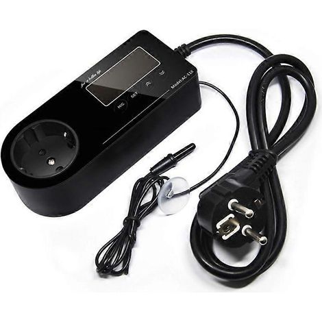Thermostat numérique intelligent avec prise EU, régulateur de température pour aquarium, reptile, chauffage automatique, contrôle précis, écran LED, 16A.