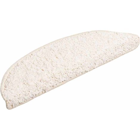 Maison Exclusive - Tappetini per scale 20 pz 56x17x3 cm Bianco Semicircolari