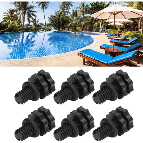 Lot de 6 outils et accessoires de nettoyage de piscine, soupapes de sécurité/de ventilation filetées pour filtres HAYWARD DE et à cartouche. (1/5)