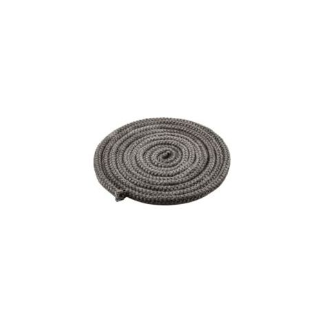 Guarnizione per camino, cordino per porta del forno, corda in fibra di vetro ignifuga da 10 mm x 4 m per stufa, camino, forno, caldaia, resistente al calore (450-550 °C), nera