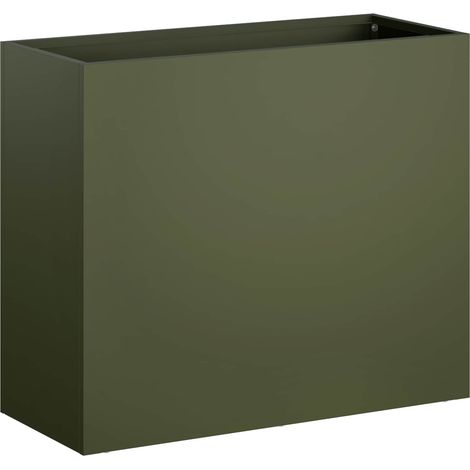 Garden Planter Olive Green 50 x 20 x 40 cm Cold-rolled Steel vidaXL