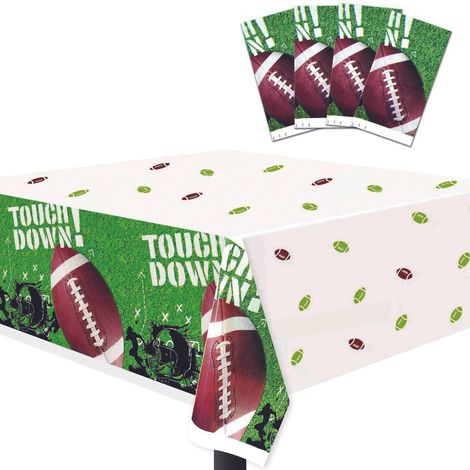 Tovaglia rettangolare monouso a tema calcio – PEVA 130×220 cm / 1 tovaglia multicolore (1/4)